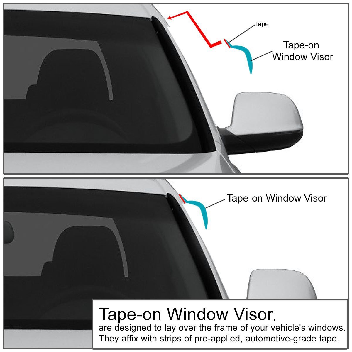 For 03-09 4 Runner N210 Smoke Tint Window Visor Shade/su Ddw Indicado