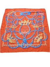 Hermès Cashmere Silk 33” Square Le Sacre Du Pei temps Signed Huge Scarf Fair