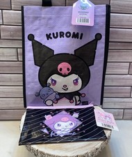 Sanrio Kuromi and My Melody zipper flat pouch 8x5 Tote NWT
