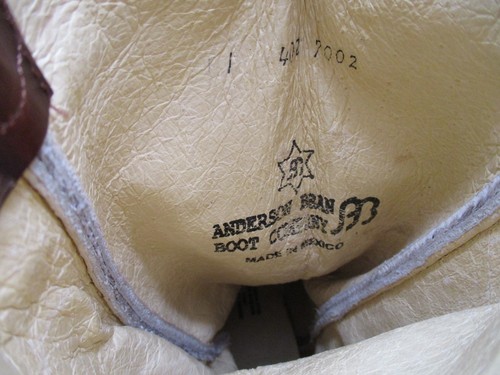 Anderson Bean Stiefel weiß mit braunem Kreuz, Stil AB7002 Kinder Größe 1 - Bild 9 von 10