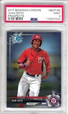 2017 JUAN SOTO BOWMAN CHROME PROSPECTS #BCP180 MINT PSA 9.