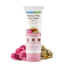 Mamaearth Multani Mitti Face Wash 100ml Oil Control & Acne Care for All Skin