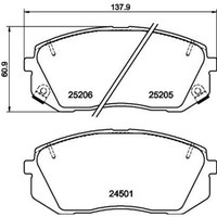 Hella BremsbelÄGe Vorne Passend FüR Hyundai Kona Sonata Tucson Kia Ceed Ni