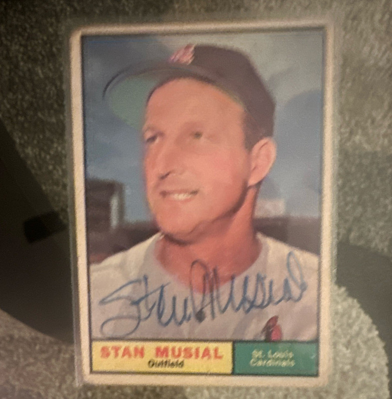 Topps 1961 Stan Musial #290 St. Louis Cardinals Autographed Signed Auto