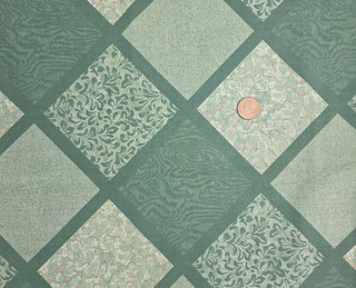 1 Yard Fabric Country Classics Jade Green Floral Cotton 44" Wide Vintage 1980s