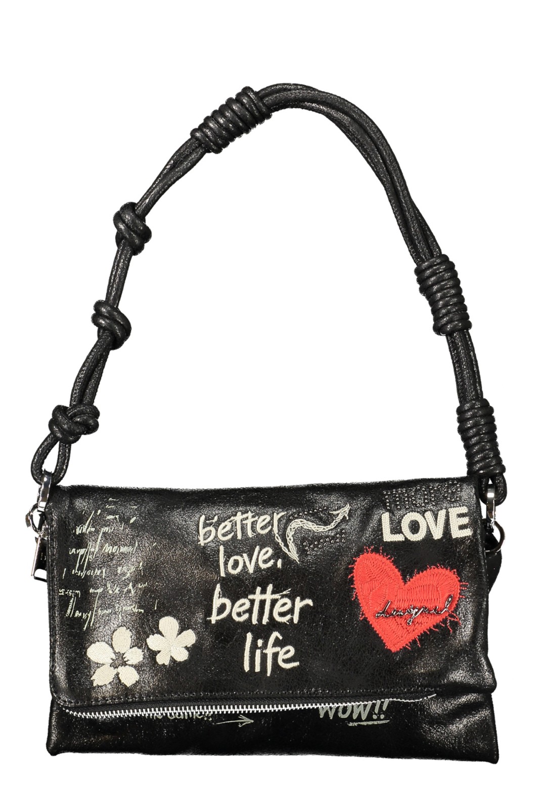 Desigual Donna Noir Borsa A Tracolla Da Wow Murano - Immagine 2