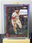 Front of 2025 Topps Chrome - Connor Wong #10 Topps Refractor