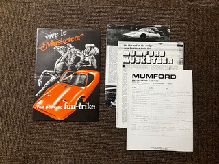 MUMFORD KIT MOSCHETTIERE BROCHURE AUTO 1983 V.RARO