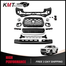 Front Bumper Cover Grille W/ Fog Lights Complete Kit For 2016-2023 Toyota Tacoma