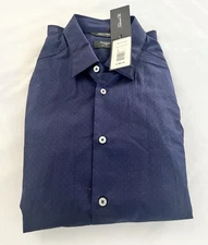 NEW Paul Smith Men’s Dot  Print Long Sleeve Button Down Shirt 16