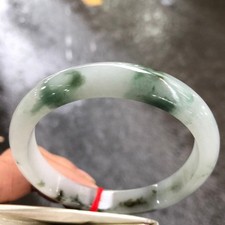 Certified Natural Grade AAA Ice Green Burmese Jade jadeite bracelet bangle 58MM
