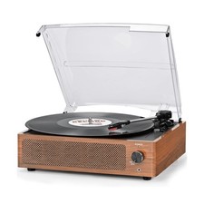 Vinyl Record Player with Speakers Vintage Turntable for Vinyls Records Belt-D...