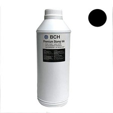 Black Bulk 1-Liter Stamp Ink Refill for Self-Ink Pads - BCH Premium Grade