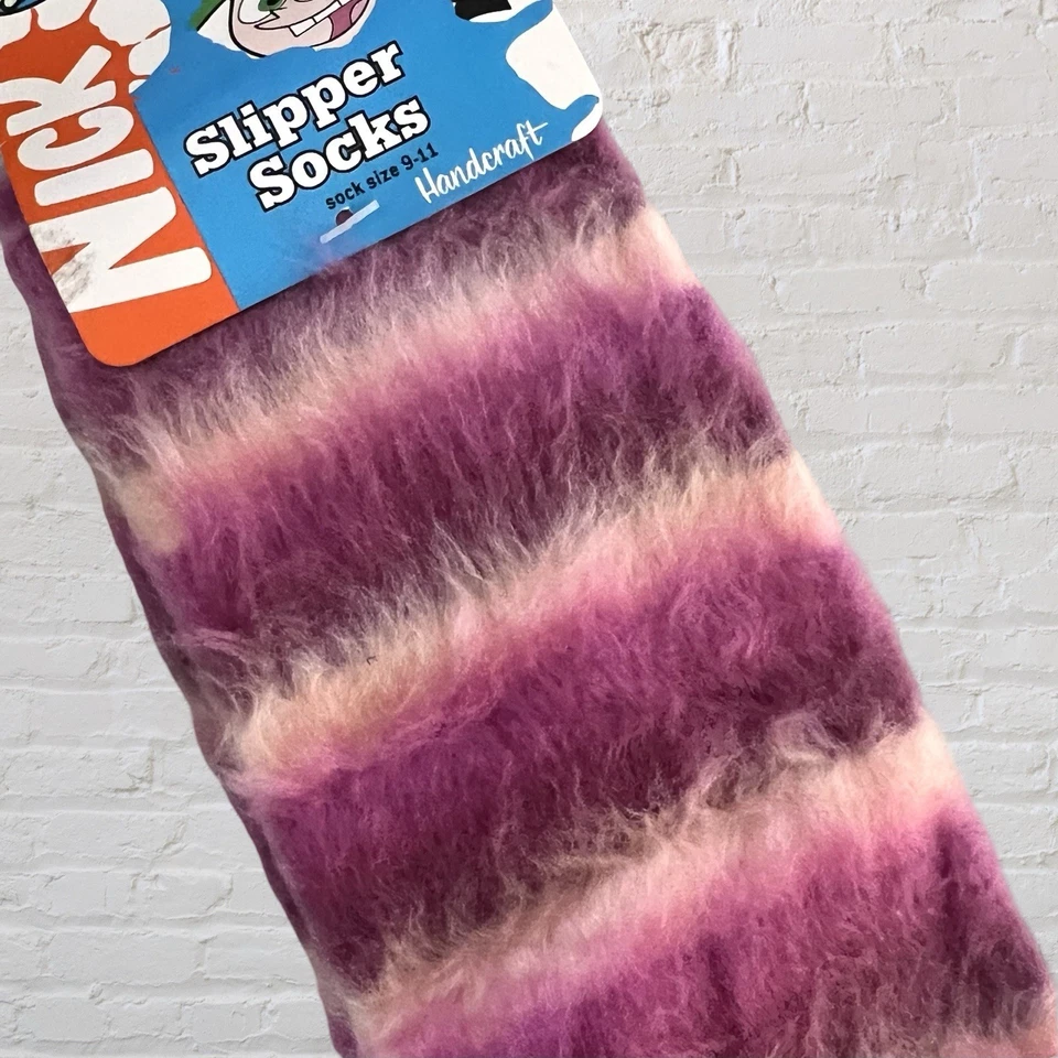 Nickelodeon The Fairly OddParents Zapatilla Calcetines Niñas 9-11 Rosa Difuso Timmy Nuevo con Etiquetas Foto 4 de 4