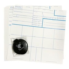 30 Pack FD-258 Fingerprint Kit - Includes Reusable Ink Pad, Instructions,