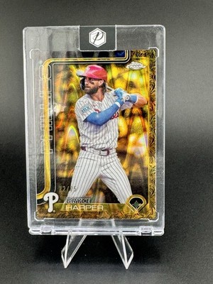Bryce Harper 2025 Topps Gilded Collection #134 Gold RayWave Refractor /25