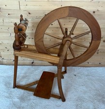 Vintage Ashford Traditional Beech Large Single Treadle Saxony Spinning Wheel