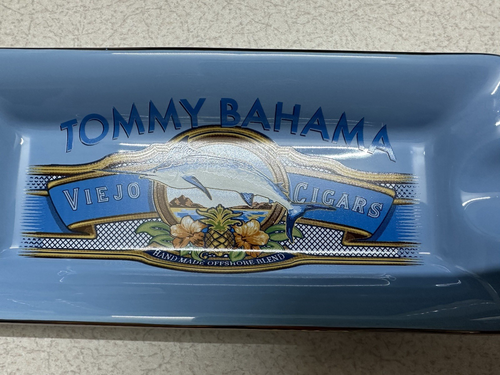 Bandeja para cigarros Tommy Bahama Viejo Azul - Nueva en caja - Edición limitada 2019 - Azul cabaña - Imagen 2 de 12