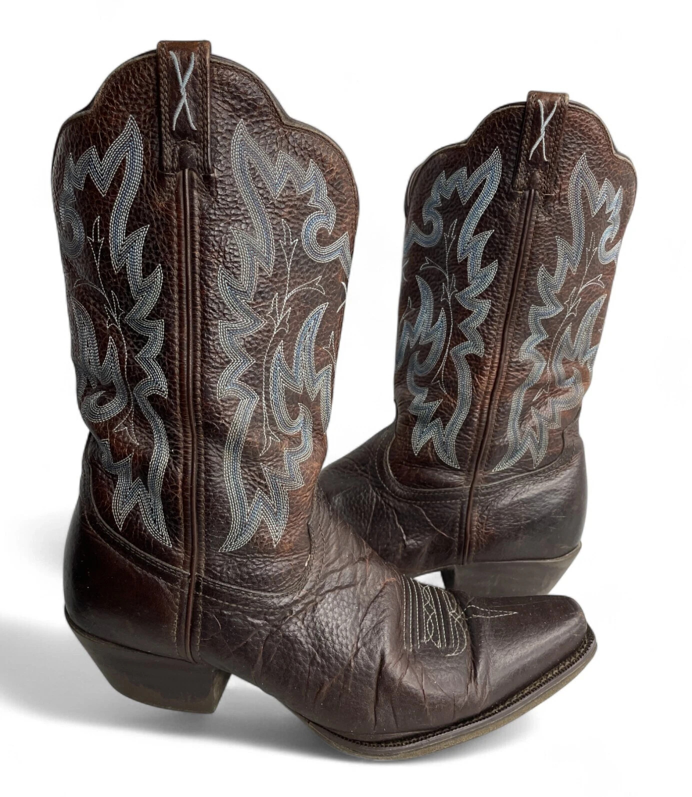 Twisted X Brown Leather Embroidered Cowgirl Western Boots Women's Size 10 B