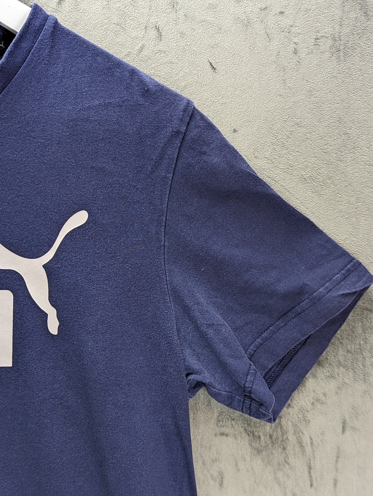 Puma T Shirt Size Small Blue Short Sleeve Cotton Logo Men’s image 5