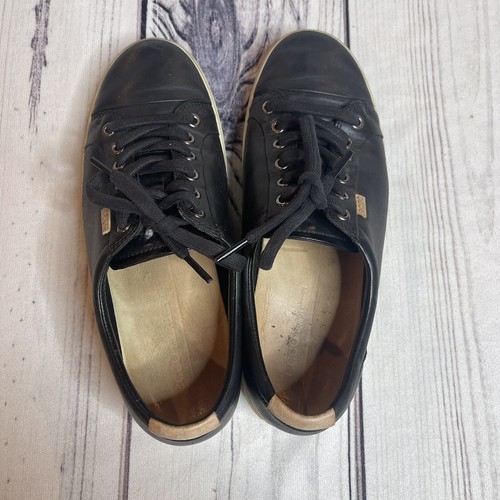 Ecco Womens Soft 7 Casual Walking Sneakers Shoes Black Leather Sz 41 EU / 10 US - Picture 4 of 11