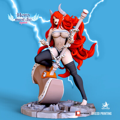 Naomi, Hero must die again, sexy Pin-Up, Action, Figur, 3D Druck, UNBEMALT