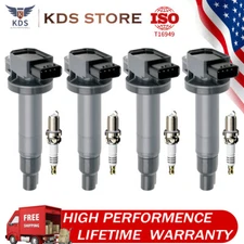4X Ignition Coil+Spark Plug Fit 2001-10 Toyota Yaris Prius xA xB Echo 1.5L UF316