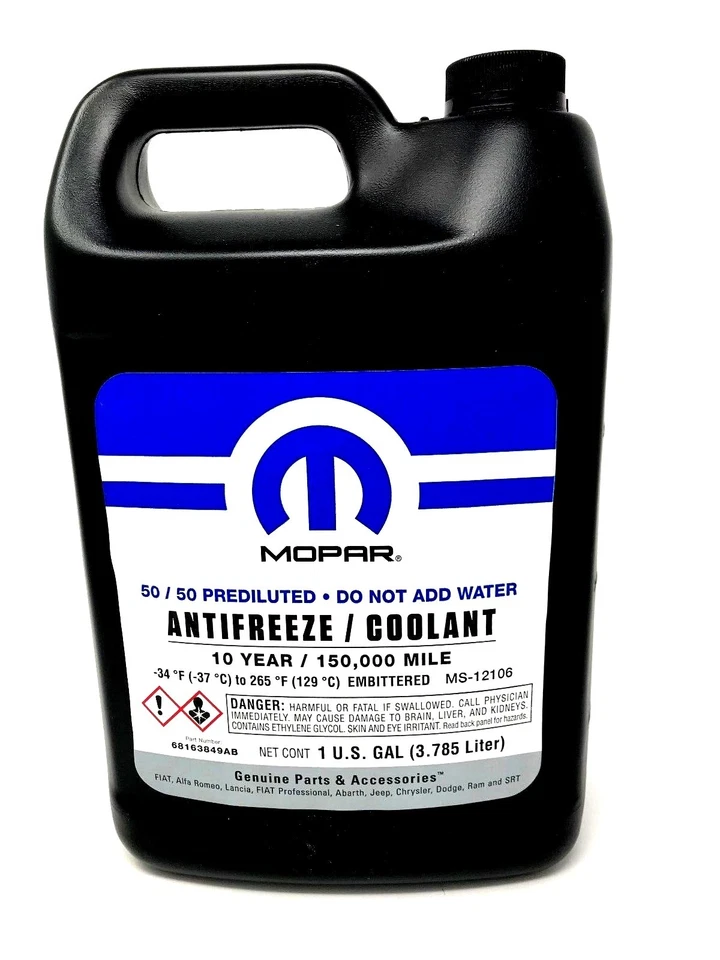 Jeep Dodge Chrysler Ram 13-18 motor Fiat refrigerante anticongelante Mopar fabricante de equipos originales de fábrica Foto 3 de 3