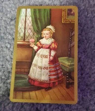 Vtg Playing Card Deck Victorian Girl Congress 606 Cincinnati Ohio 1920s 30s 