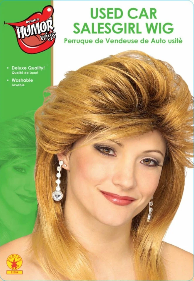 Peluca sintética de niña de venta de autos usados modelo de graduación actriz disfraz teatral Foto 2 de 4