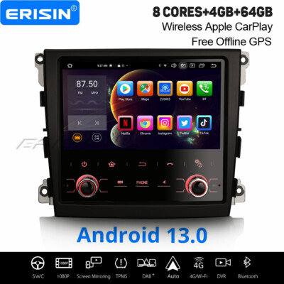 4GB+64GB Android 14 DAB+ Autoradio Navi 8-Kern CarPlay USB DSP Porsche Panamera