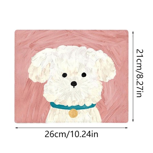 Cute Puppy Mousepad No Slip Rubber Lockedge Mousepad Computer Portable Mouse _yi - Afbeelding 3 van 14