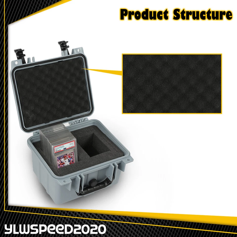 50CT Gray Graded Card Storage Box Deep Waterproof Case Slab Holder & Protector - Image 4 of 4