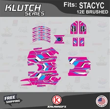 Graphics Kit for  STACYC 12E Brushed Electric Bike Klutch-magenta