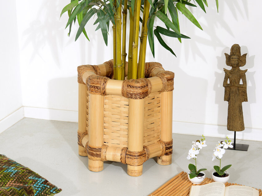 bertopf Nias Bambus Blumenkbel Gro Korb Pflanztopf Pflanzkbel  Kunstblume Top | eBay.de