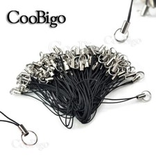 Mobile Phone Case Strap Snap Hook Black Keyring Trinket Keys Ring Jewelry DIY