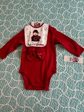 NFL Chicago Bears Baby's 1st Christmas infant Onsie, Bib, Socks, 0-3 M New NWT