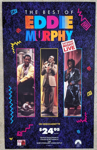 1989 Best of Eddie Murphy Home Video Movie Poster 23X37 Rolled 1 Sheet