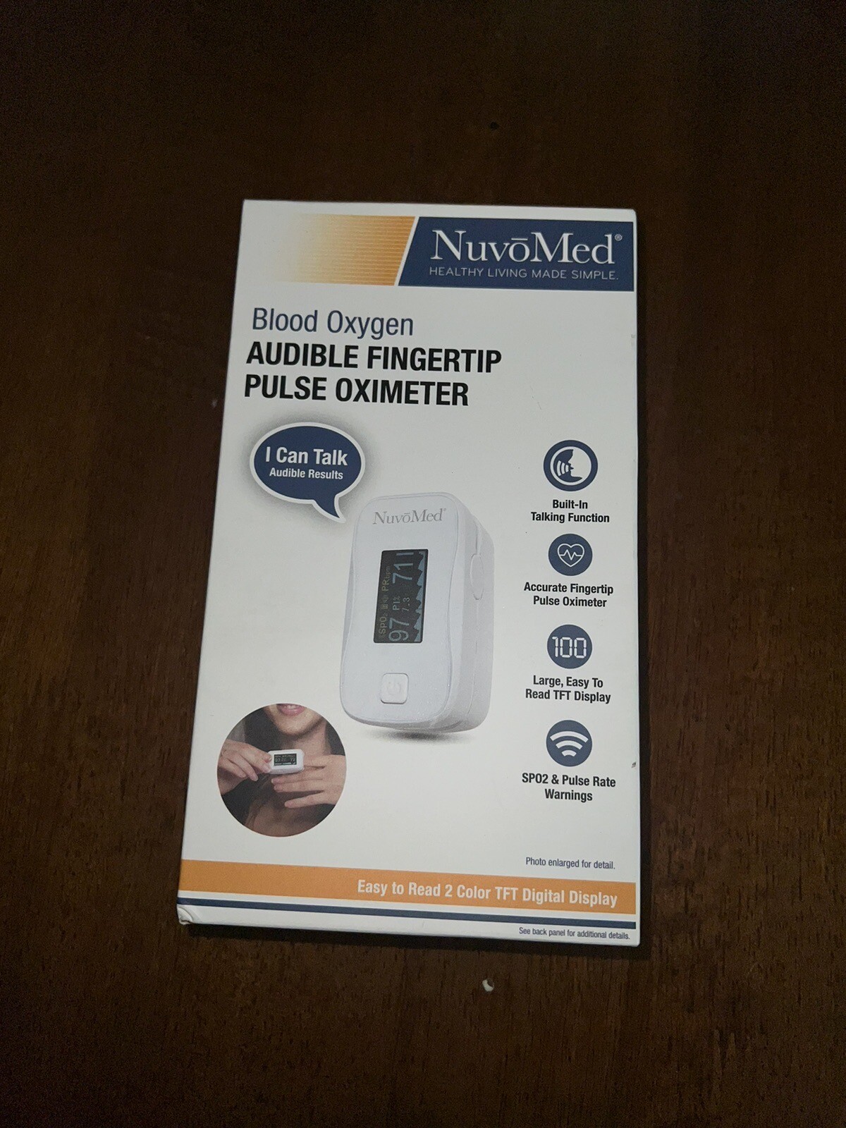 Nuvomed Audible Fingertip Pulse Oximeter NEW SEALED eBay
