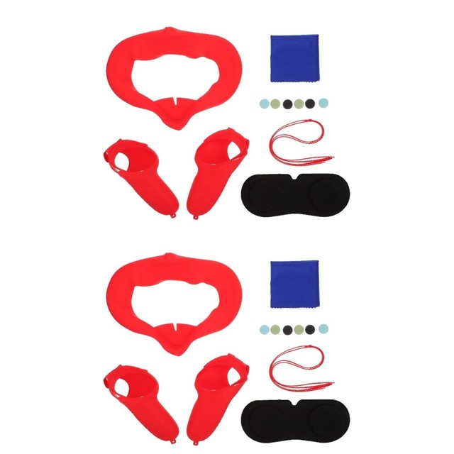 2 Sets Controller-Griffe Objektivabdeckung Kopfhörer Zubehör 2 Sets Controller-Griffe Objektivabdeckung Kopfhörer Zubehör