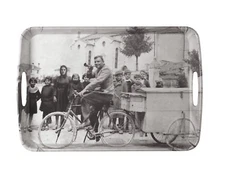 Man on Bike with Horn Tray - Free Shipping!