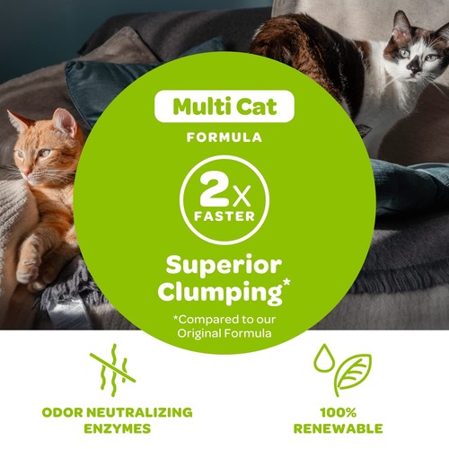 sWheat Scoop Wheat-Based Natural Cat Litter, Multi-Cat, 25 Pound Bag Multi Cat - Picture 4 of 7