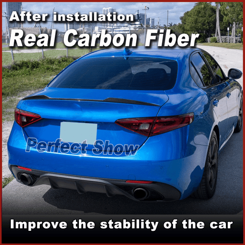 SPOILER CARBONIO per Alfa Romeo Giulia 952 spoiler posteriore bordo demolizione labbro ala - Foto 2 di 13
