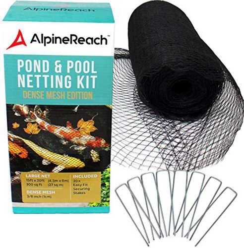 AlpineReach 15 x 20 Feet Koi Pond Netting Kit - 20 Steel Staples - Afbeelding 1 van 5