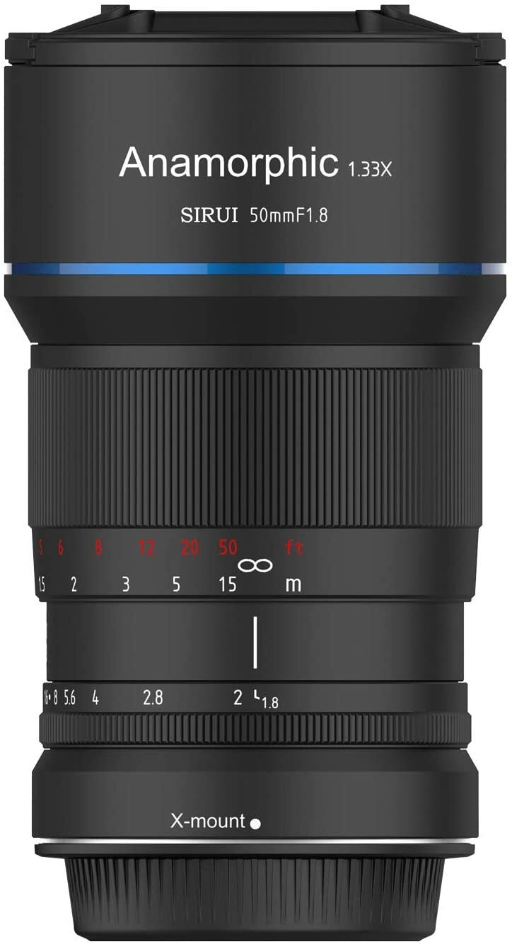 Sirui 50mm F1.8 Anamorphic 1.33X Cinema format 2.4:1 Lens - Fujifilm X Mount