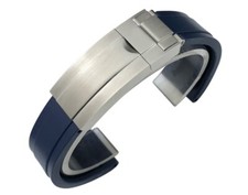 Cinturino orologio 22mm gomma blu adatto per Rolex