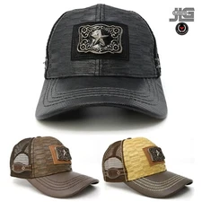 STAR Metal Western Mesh Back New Trucker Hat Snapback Adjustable Baseball Cap