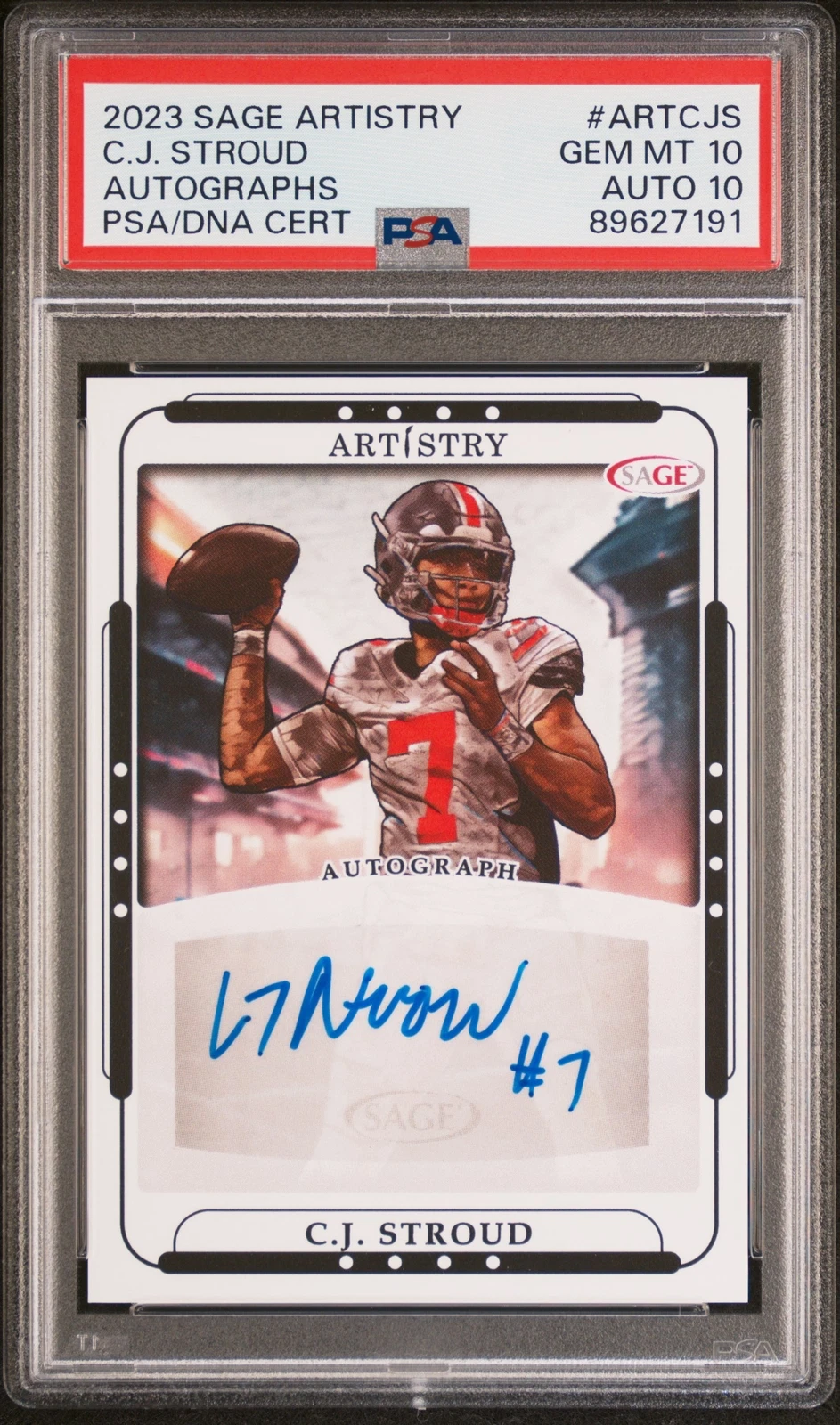 CJ Stroud Sage Artistry Autographs #ARTCJS Base