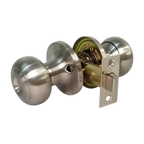 Passage Doorknob and Keyed Deadbolt Lock Set Entry Kw1 Stainless Steel 3 Keys - Picture 6 of 12