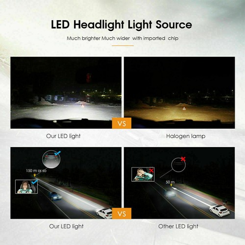 For Chevy HHR 2006-2011 - 2X 6000K White 9008 LED Headlight Kit Hi/Lo Bulbs - 第 12/12 張圖片